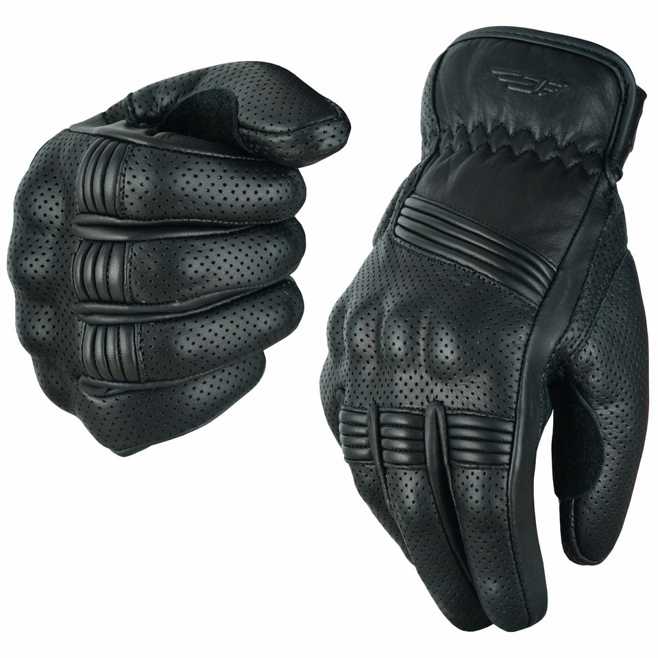 Perforated Leather Gloves